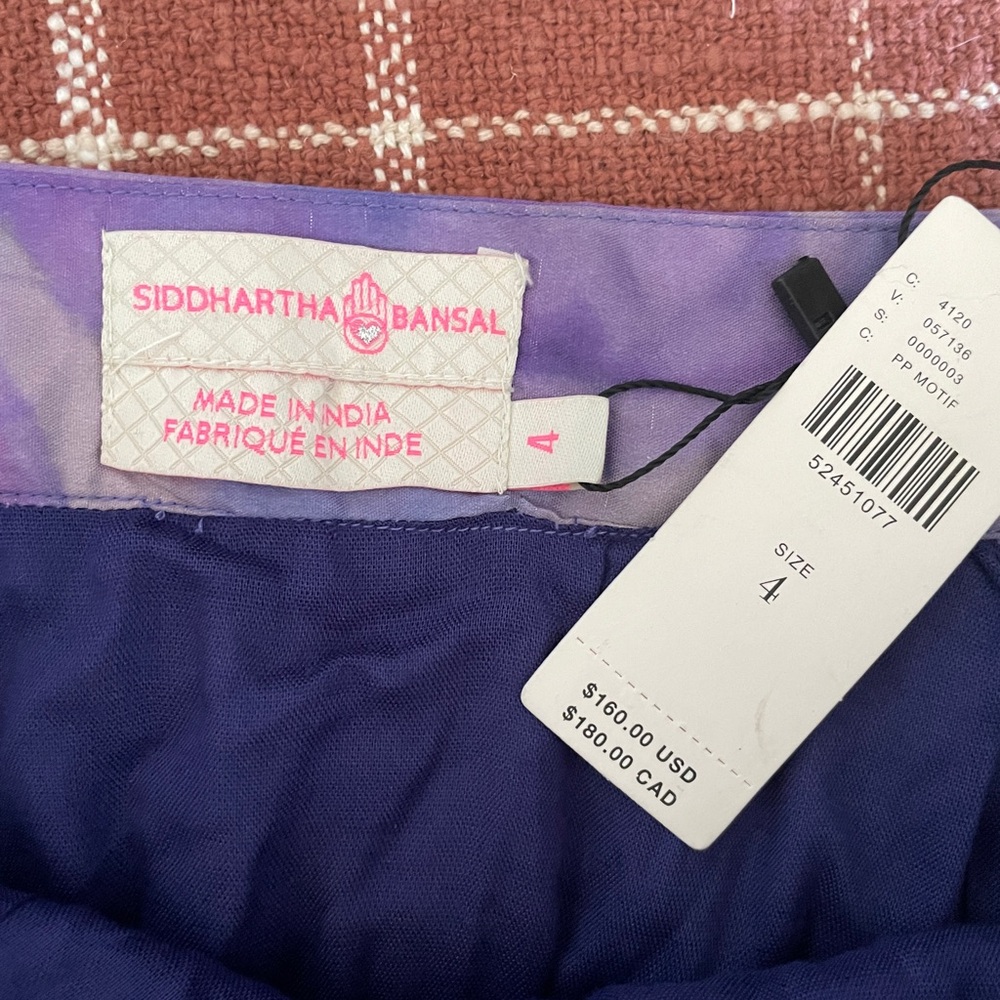 Anthropologie Purple Pleated Skirt - Picture 2 of 5